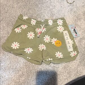 Target Olive Green Floral Kids Shorts